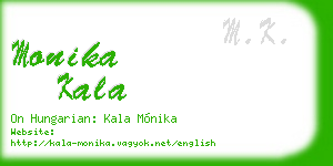 monika kala business card