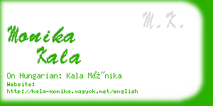 monika kala business card